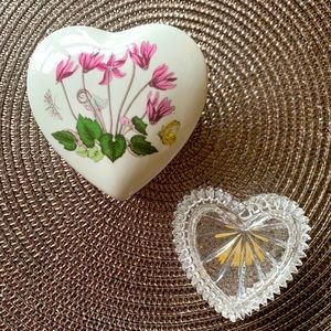 Portmeirion and Gorham crystal heart boxes❣️